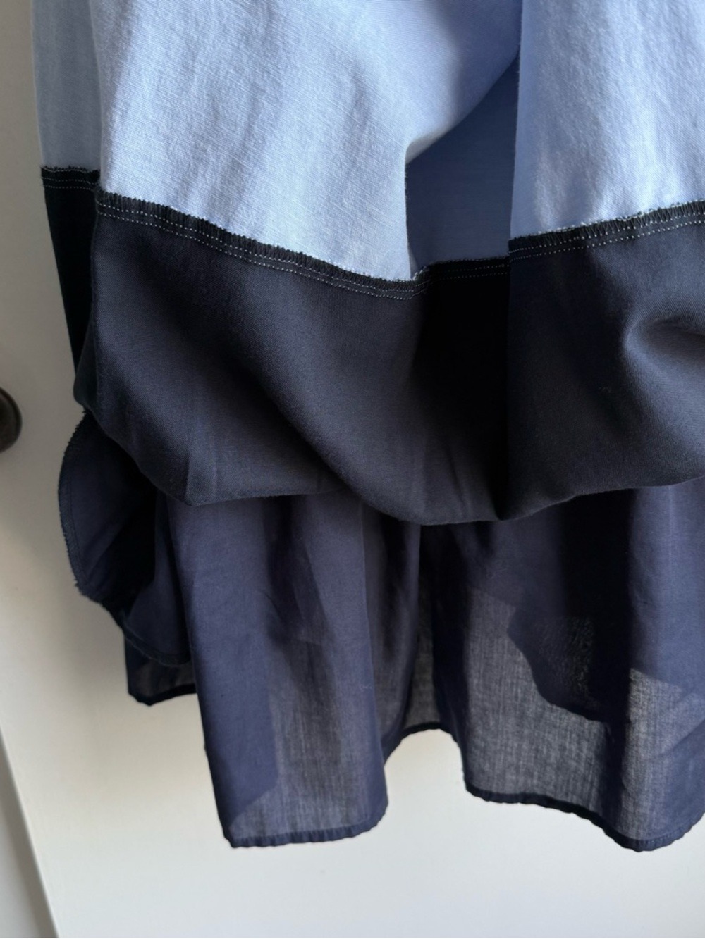 English Factory Colorblock Tiered Midi Dress with Pockets & Tie Strap Size Small - Picture 5 of 11